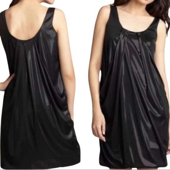 DVF LESLEY LIQUID JERSEY WHIMSYGOTH BLACK MINI COCKTAIL DRESS GOTH NYE PARTY, 0 - Picture 5 of 10